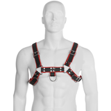 LEATHER BODY - HARNAIS CHAÎNE III NOIR / ROUGE