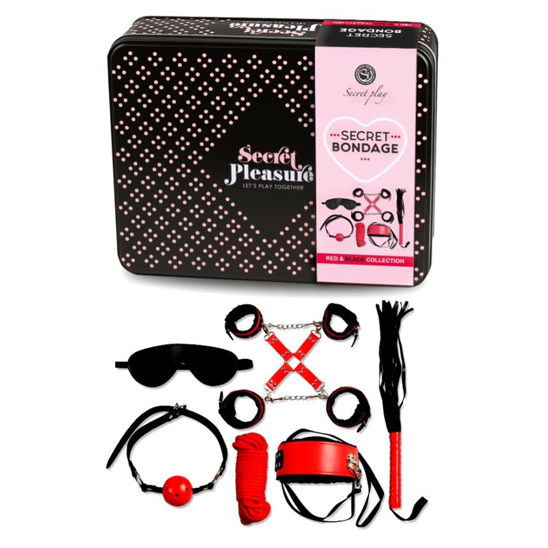 SECRETPLAY - BDSM SET 6 PCS ROUGE COLLECTION SECRETPLAY 100% FETISH