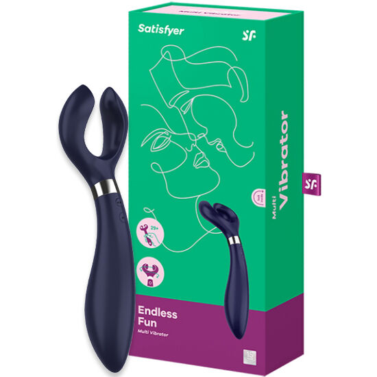 SATISFYER - ENDLESS FUN MULTI VIBRATEUR 3 BLEU SATISFYER PARTNER