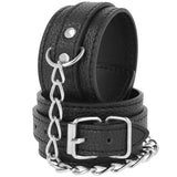 DARKNESS - MENOTTES EN CUIR TEXTURÉ NOIR DARKNESS BONDAGE