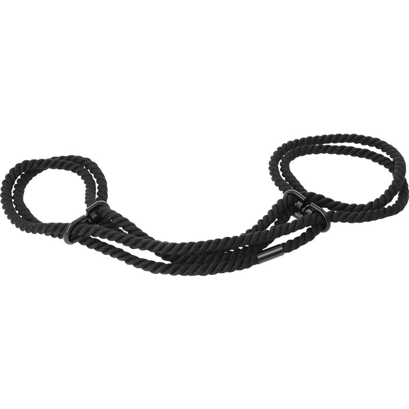 DARKNESS - MENOTTES EN CORDE OU MENOTTES DE CHEVILLE 100% COTON DARKNESS BONDAGE