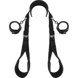 FETISH SUBMISSIVE - POSITION JAMBES OUVERTES AVEC MENOTTES DOUBLÉES EN NOPRÈNE FETISH SUBMISSIVE BONDAGE