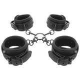 FETISH SUBMISSIVE - ENSEMBLE DE MENOTTES POUR MAINS ET CHEVILLES AVEC DOUBLURE EN NOPRÈNE FETISH SUBMISSIVE BONDAGE