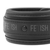 FETISH SUBMISSIVE - COLLIER ET MENOTTES EN CUIR VÉGAN AVEC DOUBLURE EN NOPRÈNE FETISH SUBMISSIVE BONDAGE