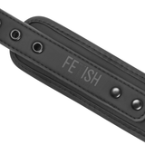 FETISH SUBMISSIVE - COLLIER ET MENOTTES EN CUIR VÉGAN AVEC DOUBLURE EN NOPRÈNE FETISH SUBMISSIVE BONDAGE