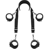 FETISH SUBMISSIVE - POSITION MAÎTRE AVEC 4 MENOTTES DOUBLÉES DE NOPRÈNE FETISH SUBMISSIVE BONDAGE