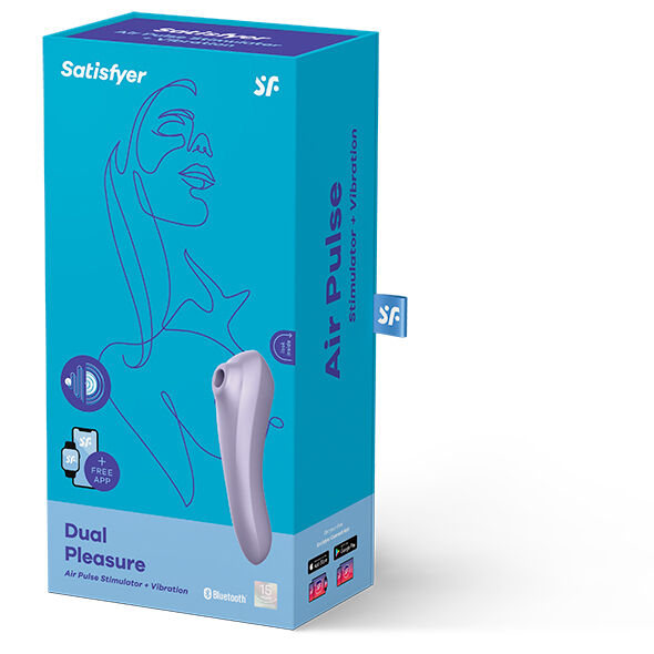 SATISFYER - VIBRATEUR DUAL PLEASURE AIR PULSE MAUVE SATISFYER CONNECT