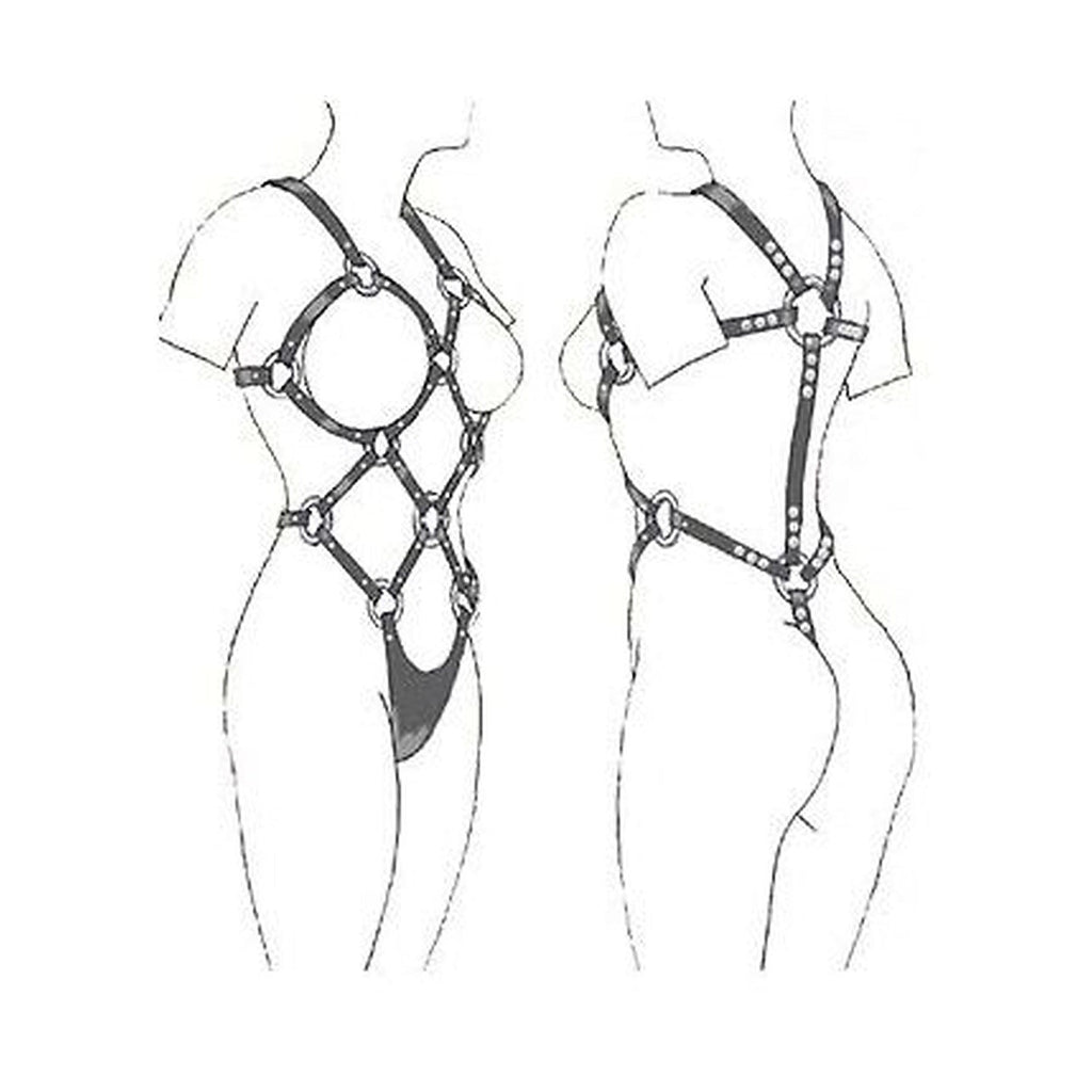 Leather Body Style Femme - Harnais corporel, 510 g