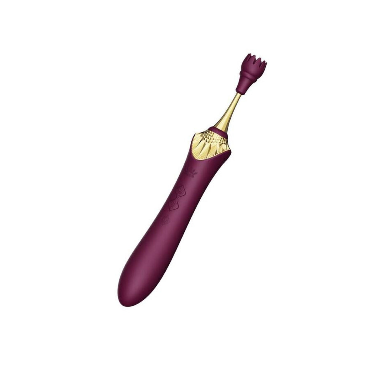 ZALO Bess 2 violet - Masseur chauffant 21,9 cm, 4 embouts