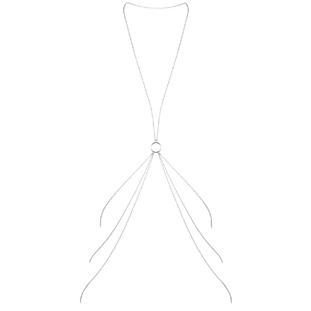 BIJOUX - MAGNIFIQUE CHAÎNES MÉTALLIQUES POUR LE CORPS 8 ARGENT BIJOUX MAGNIFIQUE