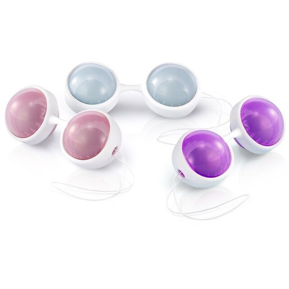 Ensemble de six boules de Kegel LELO Luna Beads Plus à poids interchangeables