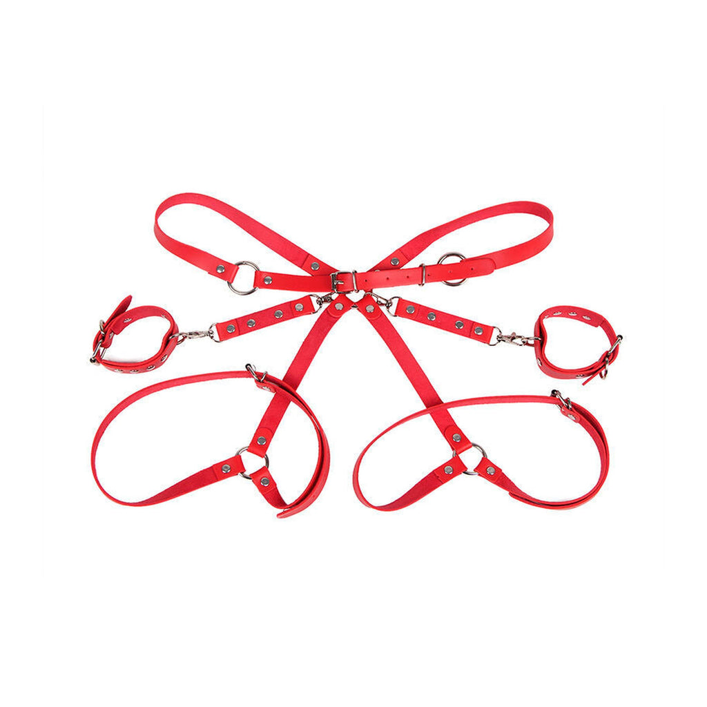 Subblime - Menottes et ceinture de bondage, rouge