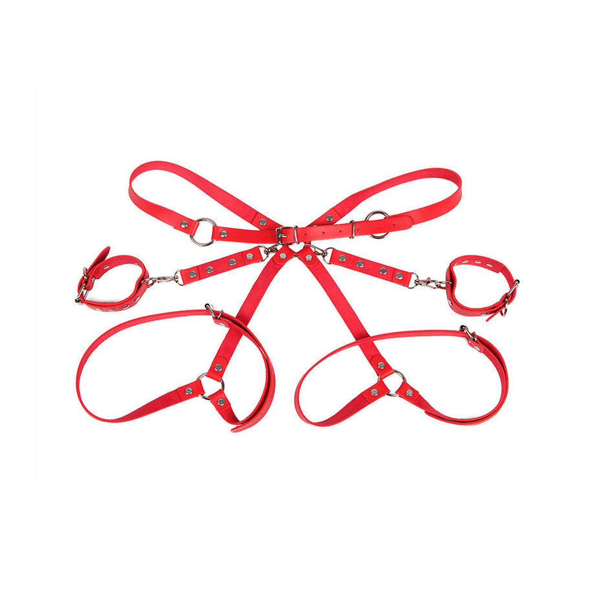 Subblime - Menottes et ceinture de bondage, rouge
