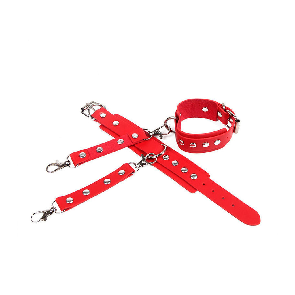 Subblime - Menottes et ceinture de bondage, rouge